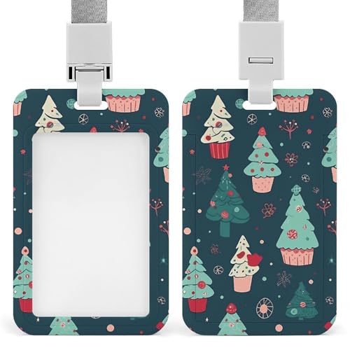 スライド式IDバッジホルダー ストラップ付き IDカードホルダー カップケーキ バッジホルダー カードプロテクター クリアIDウィンドウ付き ネームタグホルダー 仕事 オフィス 医師 看護師用