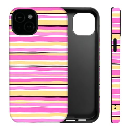 Coque iPhone 11 à rayures mignonnes élégante et fine pour femmes