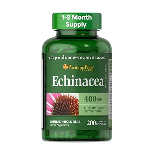 Puritan's Pride Echinacea 400 mg for Health to Support Immune System, 200 Count