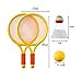 Children Badminton Tennis Set Tennis Racquets, Game Tennis Racket for Kids for Beginner Girls Indoor Outdoor Backyard, Yellow