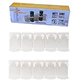 10 tiras de plástico blanco para colgar botellas de especias, estante para botellas de especias verdes con adhesivo, estantes de almacenamiento para tarros de condimentos súper pegajosos con capacidad