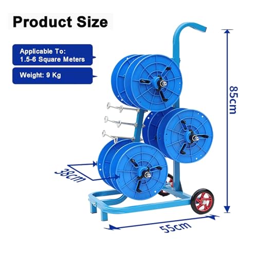 Carrito para cables de 5/6 ejes que soluciona el desorden de bobinas pesadas 3