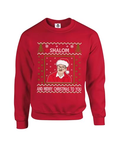Image of Taylor Brown Christmas version, Shalom and Merry christmas Jim Friday night dinner Unisex Funny Adults Sweatshirt Jumper Red