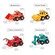 Dhqkqg 4 Stück Baufahrzeuge Spielzeug, Sandspielzeug Bagger Sandkasten, Bagger Spielzeugautos Set, Baustellen Fahrzeuge Sandspielzeug Bagger, Minibagger Spielzeug für Kinder Jungen Mädchen ab 3 Jahren