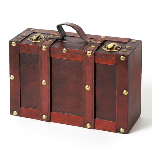 Old Style Suitcase With Straps, Small