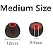 BLLQ 12PCS Replacement Ear Tips Earbuds Eartips Eargels Earpads Silicone Buds for Senso, TOZO, Sony & Other Inner Hole 3.8mm in-Ear Headphones [M]