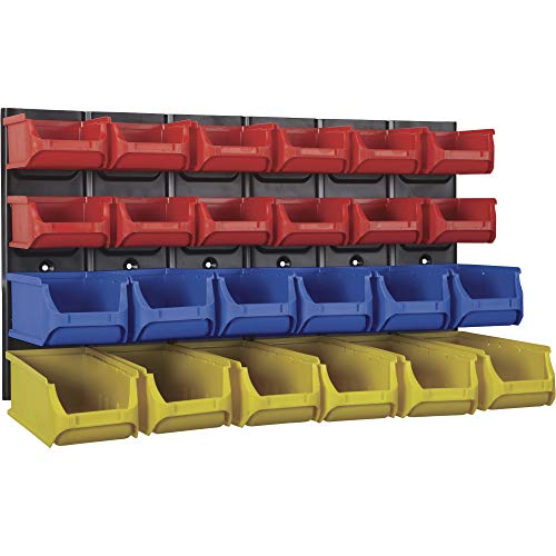 IrontonMetal Louvered Panel System with 24 Bins