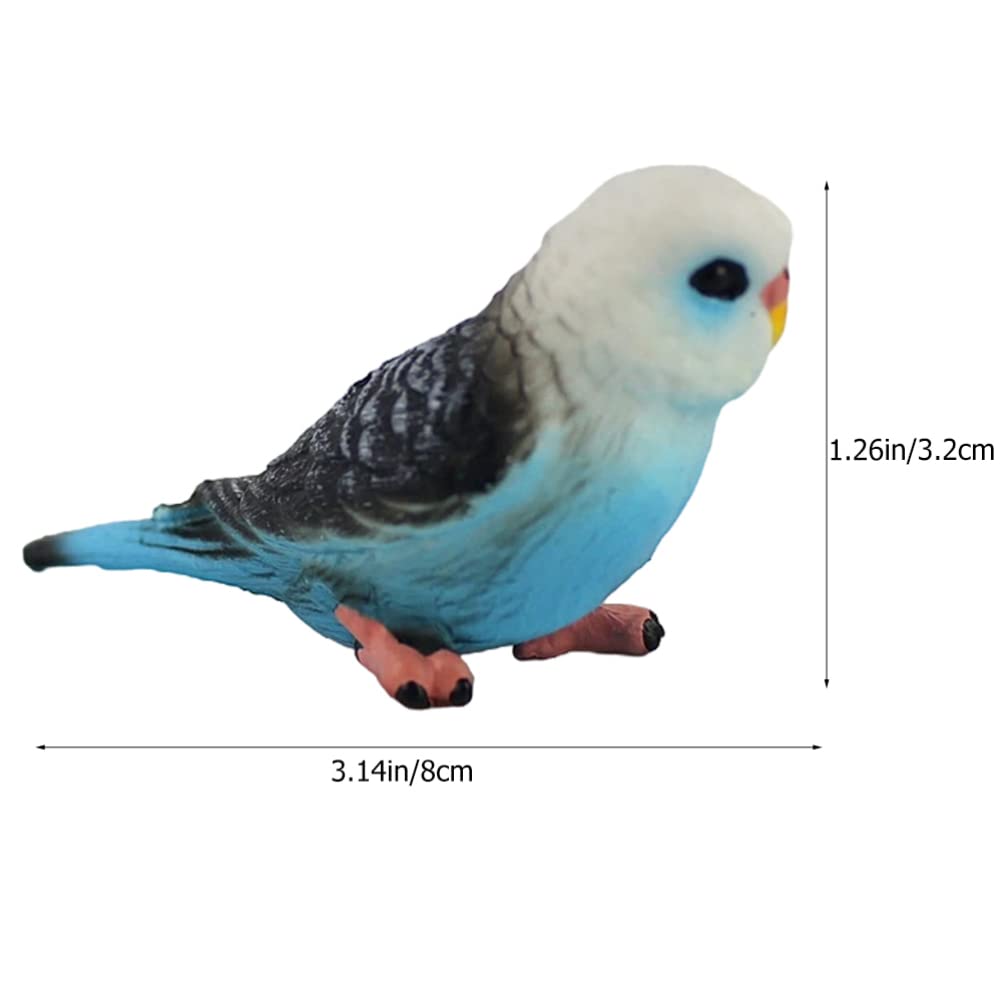 Toyvian 2pcs Fake Bird Artificial Birds Parrot Figure Decor Fake Parrot Mini Bird Decorative Woodland Birds Ornament for Craft Home Ornaments Garden Wedding Decoration Embellishing - Image 3