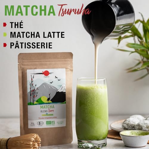 ORIGEENS Thé Matcha Bio Japonais TSURUHA - Blend Shizuoka et Kagoshima - Poudre de Thé Vert Matcha Bio Sachet 80gr – vue 4
