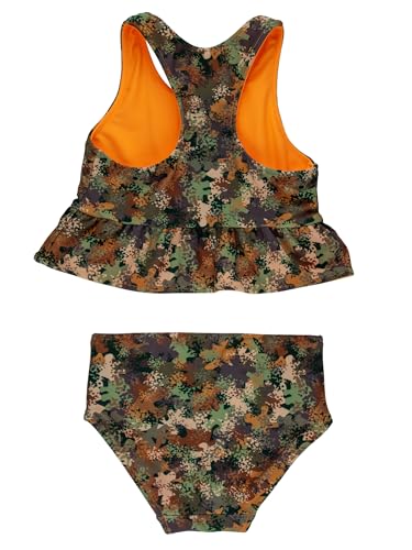 Image of RuffleButts Baby /Toddler Girls UPF50+ Sun Protected Reversible Peplum 2 Piece Sleeveless Tankini