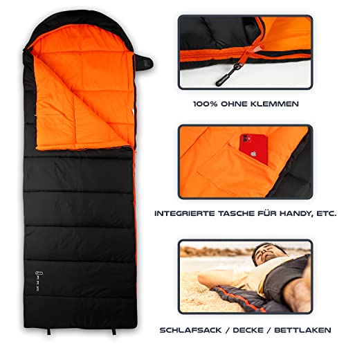 Deckenschlafsack MOUNTREX Schlafsack für Camping und Outdoor bis -5°C