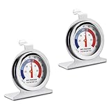 JUGUTA 2 Stück Analoges Kühlthermometer, Kühlschrankthermometer, Gefrierschrankthermometer, Mit...