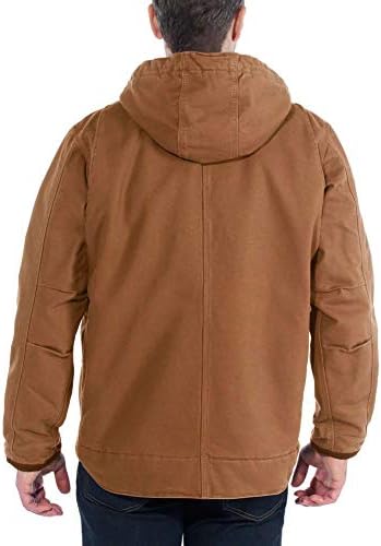 Carhartt Men's Relaxed Fit Washed Duck Sherpa-Lined Utility Jacket Work Outerwear