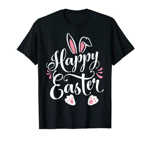 Happy Easter Bunny Rabbit Face Funny Easter Day Women Girls T-Shirt