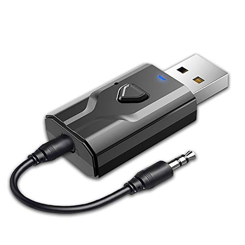 NETVIP USB Transmitter and Receiver Bluetooth 5.0, 3.5mm Wireless Bluetooth Adapter 2 in 1, Low Latency Bluetooth Audio Adapter for TV/Car/Home Stereo System