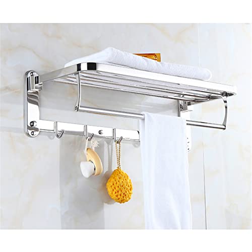 Toalheiro Prateleira Varal Roupa Suporte Inox Gancho Porta Toalha Armazenamento Banheiro Lavandeira