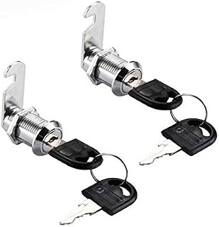 2 Pack Cam Lock with 20mm/0.78" Cylinder, Thread Cam Lock for Cabinet Drawer
