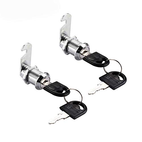 2 Pack Cam Lock with 20mm/0.78" Cylinder, Thread Cam Lock for Cabinet Drawer