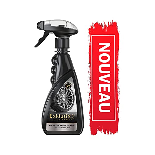 Exklusiv Chemie® Brillance des pneus Effet Mat Entretien des pneus et des Plastiques | Nettoyage des pneus et Entretien des pneus de Voiture | Rafraîchissement des Couleurs | 500 ML