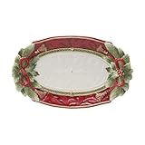 Fitz and Floyd Holiday Home Servierplatte mit Weihnachtsstern, 34,3 cm, Rot