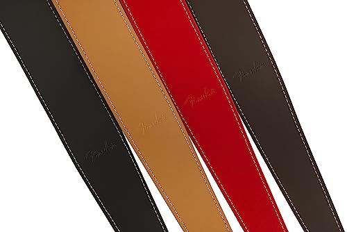 Fender Essentials Economy Leather Guitar Strap, Guitar Accessories, Adjustable from 44.5" to 53", Tan - image 4