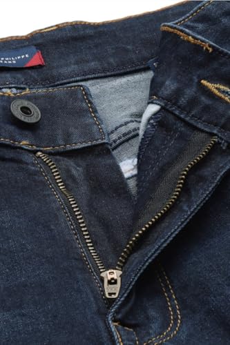 Image of Louis Philippe Men's Slim Fit Stretch Fabric for Comfort Premium Wash Aesthetic Authentic Twill and Durable Jeans
