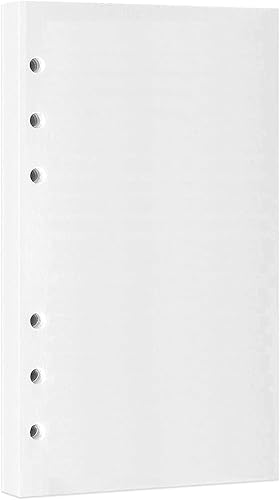 Miniatura 1 de Papel de repuesto A6 en blanco, 100 hojas/200 páginas, hojas sueltas para carpetas personales Filofax, 6 agujeros perforados, páginas blancas en