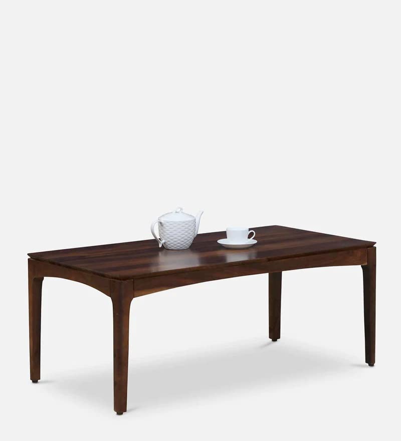 Image of DRIFTINGWOOD Sheesham Wood Rectangle Liana Center Coffee Table for Living Room | Solid Wood Sofa Centre Table Without Storage for Home & Office | Brown Finish