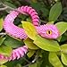 TiTiC 3D Printed Snake Toys,Articulated Flexible 3D Printed Viper Fidget Toy,Realistic Slithering Design, Collectible Articulated Model (Pink White, 18 in)