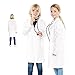 Bata Blanca Disfraz Médico Niña y Niño【Tallas Infantiles de 5 a 12 años】[Talla 10-12 años] | Bata Laboratorio Científico Doctor para Disfraz Carnaval Halloween Fiestas Disfraces