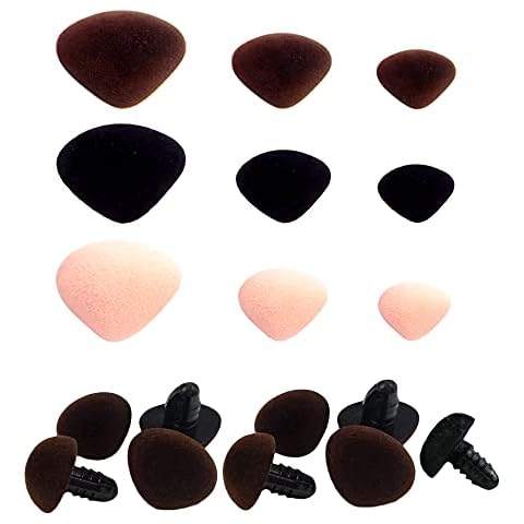 Sctmda Sicherheitsnasen 18 Stück Nasen für Häkeltiere Flocking D-Typ Sicherheitsnase Kunststoff Animal Craft Nase Sicherheitsnasen für Häkeltiere Bunte Kunststoff Sicherheit Nase thumbnail