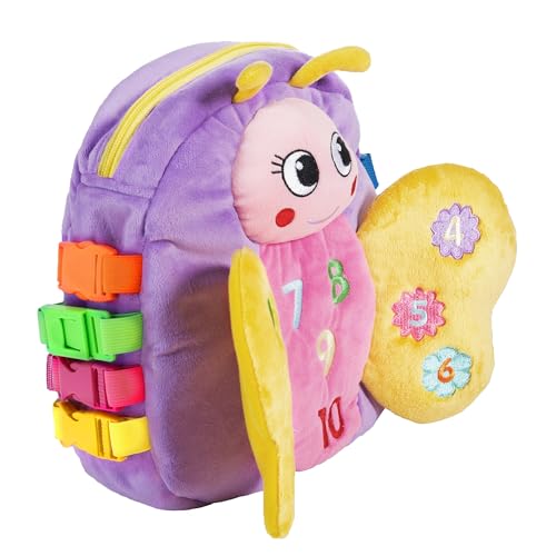 Buckle Toys Blossom Butterfly Activity Backpack Educational Learning