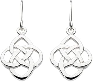 Heritage Sterling Silver Silis Celtic Open Knot Drop Earrings