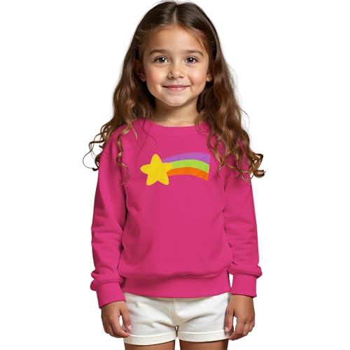 Kid Toddler Girls Halloween Sweatshirts Rainbow Star Graphic Pullover Long Sleeve Shirts Fall Tops Winter Clothes