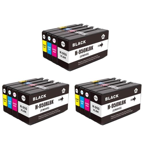 Cartouche encre 950xl 951xl compatible pour imprimante OfficeJet Pro 8600 et 8100 multipack 12