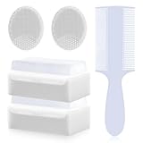 Cradle Cap Brush for Babies, 5Pcs Cradle Cap Treatment Set with Soft Bristle Brushes Silicone Scrubber Long Comb for Newborn Bathing Essentials Baby Brush and Comb Set (White)