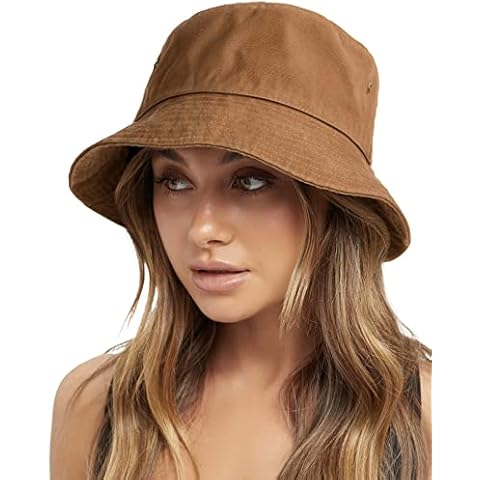 FURTALK Bucket Hats Women Men Packable Sun Hats Summer Washed Cotton for Travel Cover