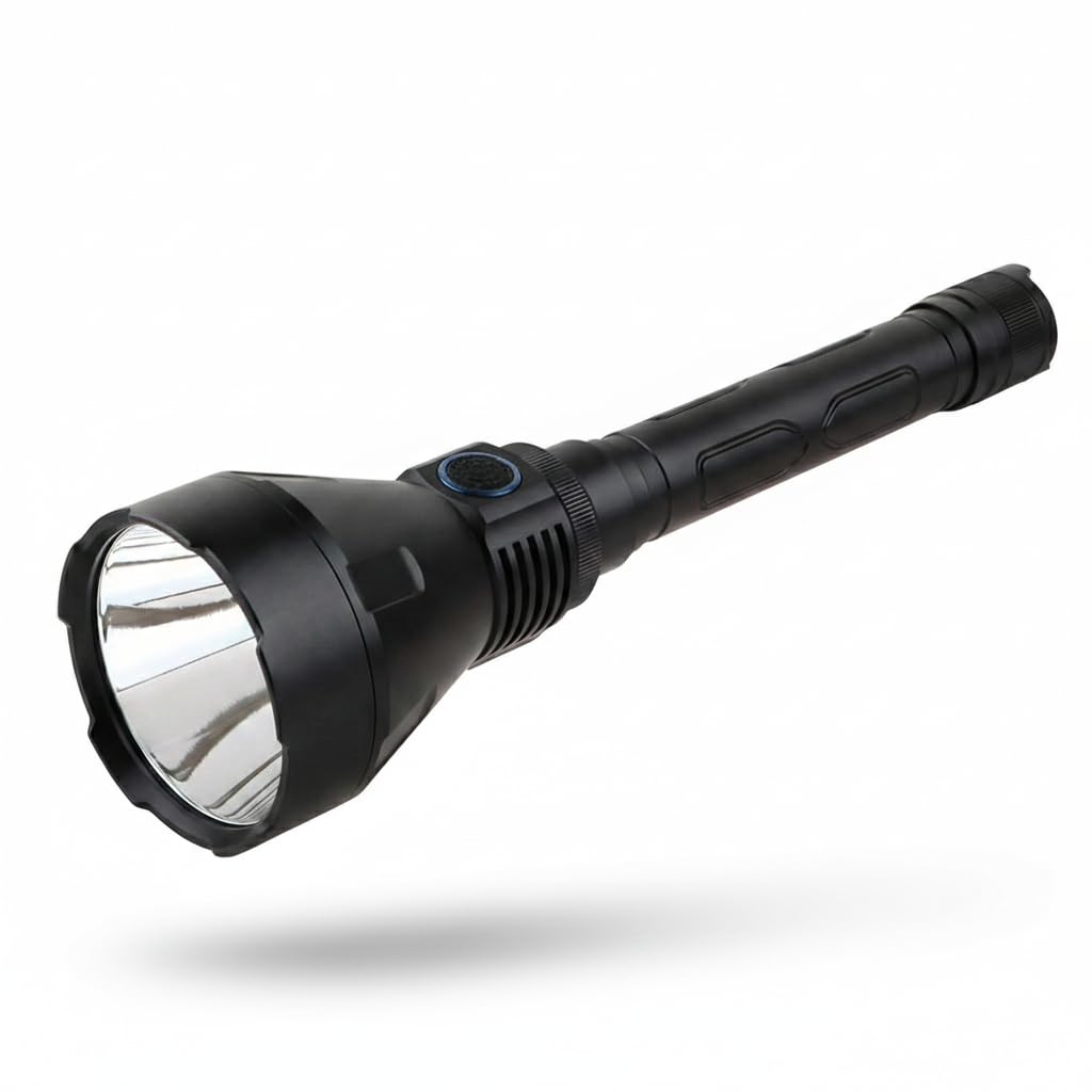 Lampe de poche LED T67 - Ultra lumineuse 6700 lumens, portée de 1400 m, charge rapide USB-C, étanchéité IP68, design robuste, parfait pour les aventures en plein air (kit de base)