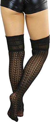 Image of ToBeInStyle Women's Over The Knee Knit Thigh High Warm Socks