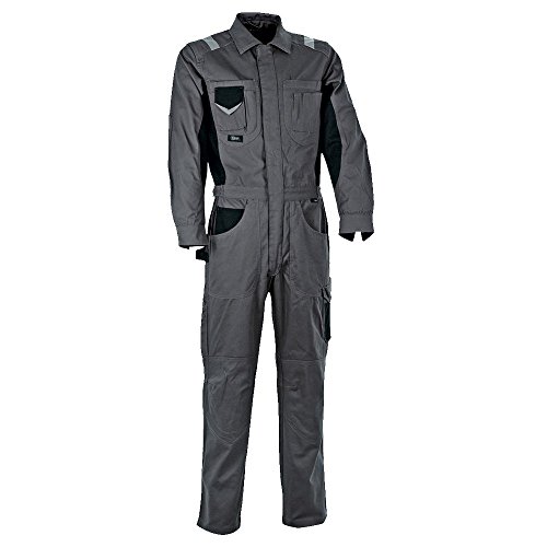Cofra S.r.l. 40-00V00504-52 Cofra Overall PIT-STOP V005-0-04 Mechaniker Arbeitsoverall 52, ANTHRACITE/BLACK