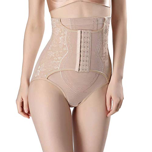 HanFashion Faja Reductora Postparto Braguitas Adelgazantes Abdomen Ropa Interior Lencería Moldeadora Shapewear Body Shaper Panty Mujer Cintura Alta sin Costuras Braguitas Moldeadoras (M, Albaricoque)