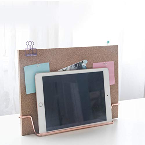 NUOBESTY Quadro de aviso de cortiça, para escritório, escola e casa, 32 x 23 cm, base de ouro rosê
