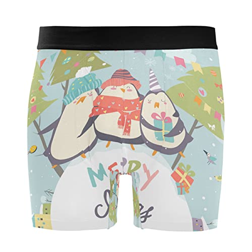 Bóxer para hombre Vnurnrn de invierno pack de 2 calzoncillos elásticos de pingüinos