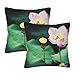 KTQUZCLF Federa per cuscino, 45 x 45 cm, confezione da 2 federe per cuscino, con fiore di loto quadrato, per soggiorno, divano, camera da letto
