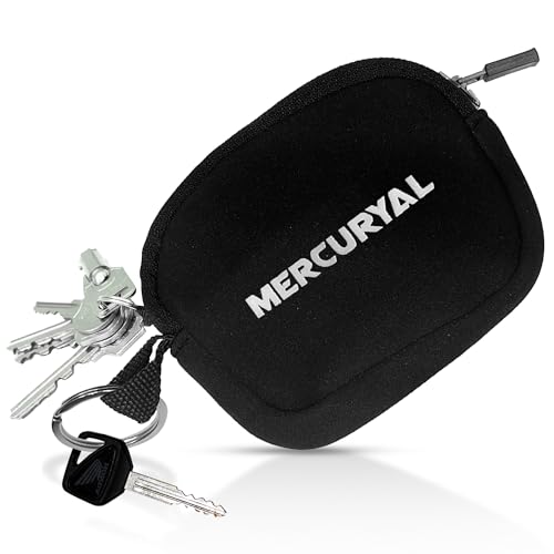 MERCURYAL Porta-chaves de motocicleta de neoprene para guardar chaves - acessórios para mota - porta-chaves com anel - acessórios para mota - porta-chaves - porta-chaves para moto - porta-chaves
