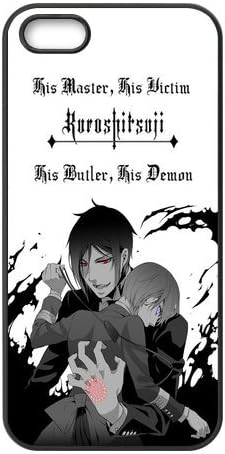 LeonardCustom- Kuroshitsuji Black Butler Protective Hard Rubber Silicon Case Cover iPhone 5 5S -LCI5U294
