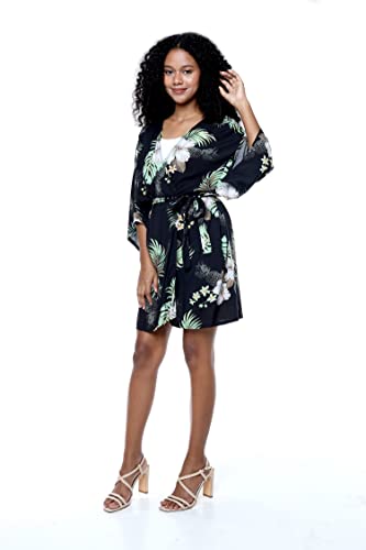 Image of Women's Hawaiian Open Front Kimono Top Signature Prints | Open Front Design; Lightweight Rayon; Signature Tropical Prints; Relaxed Fit; Resort Vacation Style