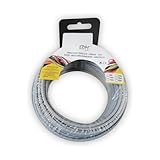 EDM 28469 Carrete Cablecillo Flexible, Libre-Halógenos, Gris, 2.5 Mm, 20 M, Gris