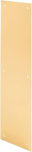 Prime-Line J 4630 - Placa de empuje para puerta 4 x 16 pulgadas latón brillante