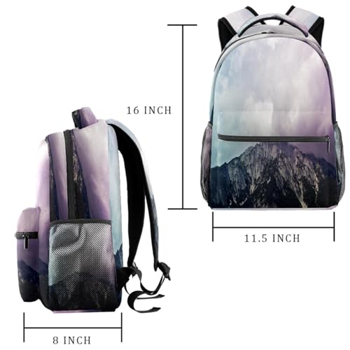 Sac à dos d'école adolescents filles garçons paysage multicolore - 2